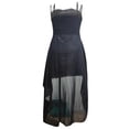 thumbnail image 4 of LOVZFMLL Robe de Soirée Ample à Bretelles Aguichant à Paillettes pour Femme Grande Taille Noir 4TG, 4 of 7