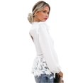 thumbnail image 4 of Blouses Blanches Élégantes pour Femmes à Manches Longues en Dentelle Hauts Été Automne Rétro Blouses Chemises, 4 of 4