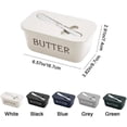 thumbnail image 3 of Staron Butter Dish with Lid for Countertop, Large Butter Holder Tray Container Plastic Butter Keeper Container with Knife Black, 3 of 4