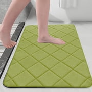 Wuztai Soft Microfiber Bath Mat, Highly Absorbent Velvet Fleece Rug, Washable Non-Slip Kitchen Laundry Room Floor Mats for Bathroom Sink Tub Shower