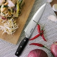 thumbnail image 4 of Hecef 6-Piece High Carbon Stainless Steel Kitchen Knife Set with Block, Scissors, Sharp, Rust Proof, 4 of 10