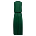 thumbnail image 5 of QIPOPIQ Robes pour Femmes Robe Midi à Étages Manches Courtes Tendance Aguichant Décontractée Robes Robe d'Été Sans Manches Col Rond Uni Robe à Fente Offres 2023, 5 of 5