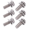 thumbnail image 3 of Screws  Nuts, 100Pcs Convenient Pan Head Machine Screws M4 0.5in With Stainless Washers For Furniture, 3 of 8