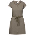 thumbnail image 1 of Trespass Robe Décontractée pour Femme Lidia - Manches Cap, Col Rond avec Plissé Doux, Rayure Teinte au Fil, Ceinture à Nouer à la Taille, 2 Poches pour les Mains, Fermeture à Boutons Goutte d'Eau au Dos, 1 of 2