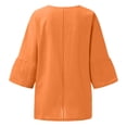 thumbnail image 5 of RKSTN Plus Size Tops for Women Cotton and Linen Solid Color Oversized Basic Blouses Fashion Leisure V Neck Short Sleeve Breathable Pullover Summer Tops, 5 of 5