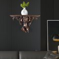 thumbnail image 4 of DOLITY Wall Mounted Floating Shelves Ornate Shelves for Bathroom Entryway Kitchen Decor Brown, 4 of 9