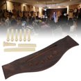 thumbnail image 3 of Acoustic Guitar Bridge Replacement Parts, Slotted Perfect Fit Acoustic Guitar Bridge Parts Accurately Shaped Rosewood Saddle Retro Look  for Performance, 3 of 7