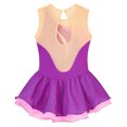 thumbnail image 4 of Miaeowve Robe de Patinage Artistique pour Filles Sans Manches avec Strass, Vêtements de Danse Ballet Performance Violet 12, 4 of 7