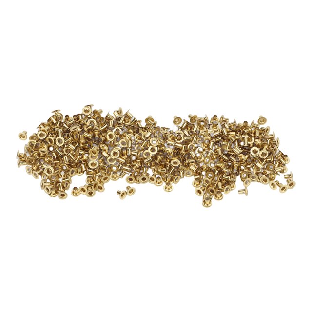 500 Pcs Rivets Creux, Rivets en Cuivre pour Sacs en Cuir, Sacs à Main, Chaussures, Décoration de Chapeaux