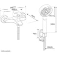 thumbnail image 2 of Wall Mounted Bath Faucet with Hand Shower, Bath Shower Faucet, 2 of 5