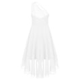 thumbnail image 2 of zdhoor Robe Chic pour Filles à une Épaule Sans Manches pour Fête, Soirée, Bal de Promo, Mariage, Robe pour Demoiselles d'Honneur, Ivoire 16, 2 of 4