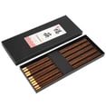 thumbnail image 3 of Lightweight Wooden Tableware, Durable 5 Pairs Chinese Style Chopsticks, For Home Customers, Friends Kitchen Accessory No Lacquer, No Wax Wenge, 3 of 8