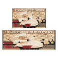 thumbnail image 1 of Coffee Vintage Chef Kitchen Pattern Kitchen Rug Set Of 2,Kitchen Rugs Mats with Dirty Resistance,washable,water Proof,kitchen Rugs and Mats 17.7x24+17.7x48inch, 1 of 7