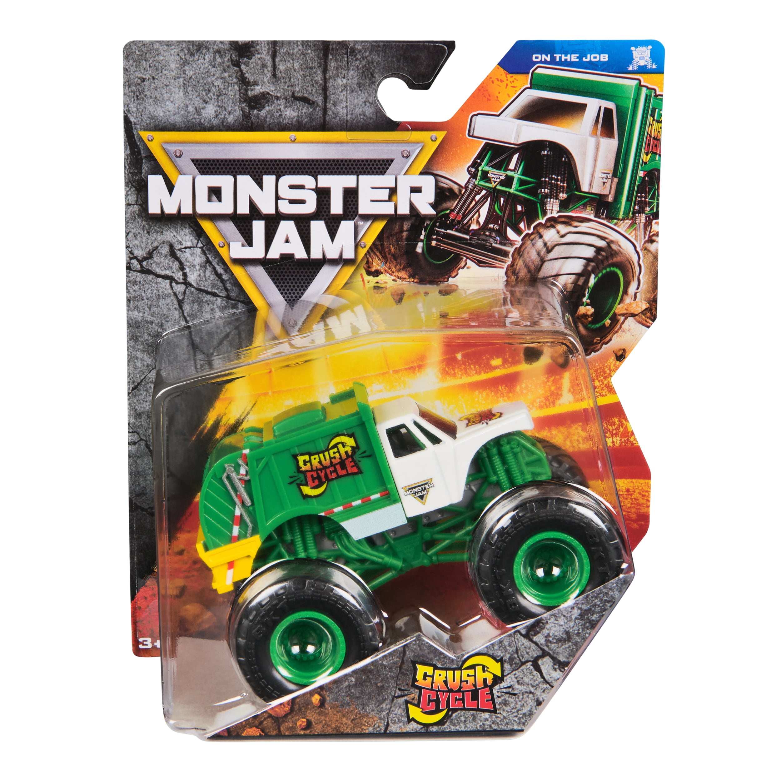 Monster Jam, Monster truck Crush Cycle officiel, véhicule en métal moulé, échelle 1:64, jouets pour garçons à partir de 3 ans