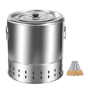 S SERENABLE BBQ Grill Bucket Cooking Charcoal Grill for Grilling Tailgate Parties Garden Small