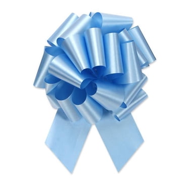 50 Pcs - Ruban Bleu à Nœud Coulissant 4"D