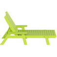 thumbnail image 3 of Bayport Ensemble de 3 Pcs de Chaises Longues/table Inclinables en Plastique HDPE pour Extérieur Lime, 3 of 6