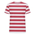 thumbnail image 4 of Pitauce T-Shirt à Manches Courtes Rayé Col Rond Basique Décontracté pour Hommes, 4 of 4