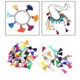 thumbnail image 3 of 100-Pack Cloth Flower Pendants Tassel Charms DIY Earrings Making Elegant, 3 of 9