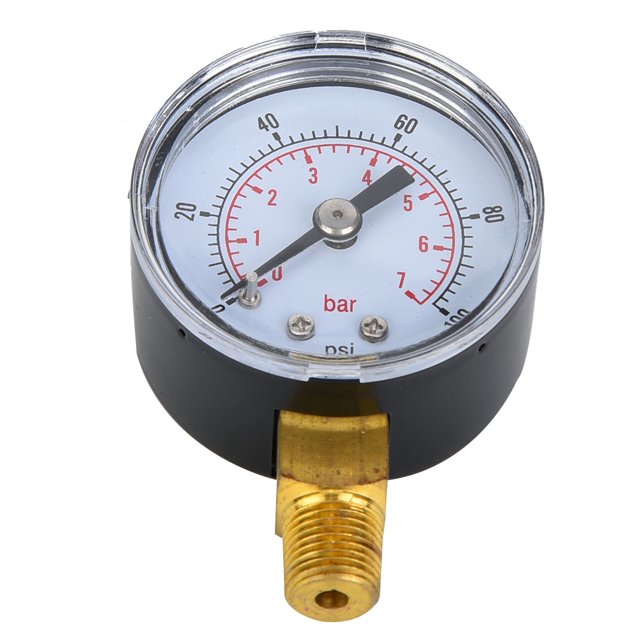 Mechanical Pressure Gauge Air Tightness 1/8inch BSPT Bottom Connection Air