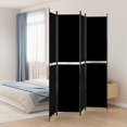thumbnail image 1 of vidaXL 4-Panel Room Divider Black 200x220 cm Fabric, 1 of 5