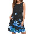 thumbnail image 2 of Ovzne Robes d'Été pour Femmes 2025 Robe pour Femme Robe Décontractée Ample d'Été Imprimée Sans Manches Col en V Ensemble Haut/chemise Grande Taille Robe Maxi Imprimée Liquidation, 2 of 7