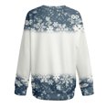 thumbnail image 5 of Chemises pour Femmes, Chemise de Noël à Manches Longues, Col Rond, Décontractée, Ample, Imprimé Élan, Chandail, Manches Longues, Tendance, en Liquidation, 5 of 5