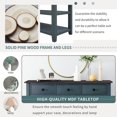 thumbnail image 3 of MODERNLUXE 50" Console Table,Retro Storage Sofa Table with 3 Drawers, Open Shelves and Wood Frame for Living Room, Navy, 3 of 7