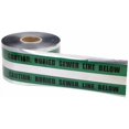 thumbnail image 2 of Mutual 17774 Polyethylene Underground Sewer Line Detectable Marking Tape, 1000' Length x 6" Width, Green, 2 of 3