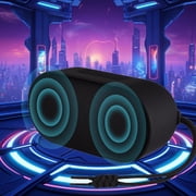 Bluetooth 5.3 Desktop Speaker with USB and Card, Xinsrenus Portable Waterproof IPX6 High Volume Speaker, Wireless Outdoor Speaker for Patio Beach Travel with Type-C Charging, Black