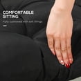 thumbnail image 3 of Outsunny Coussins de Banc de Patio 2 Pcs Coussin de Causeuse d'Extérieur 2 Places Noir, 3 of 9