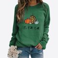 thumbnail image 1 of DPTALR Femmes Confortable Décontracté Courge à Lettres Imprimées Chandail à Col Rond Manches Longues T-Shirt Blouse Hauts, 1 of 3