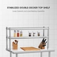 thumbnail image 2 of Ourlova 30"x24" Stainless Steel Table with Overshelves, Commercial Kitchen Prep Table & Shelving, 2 of 7