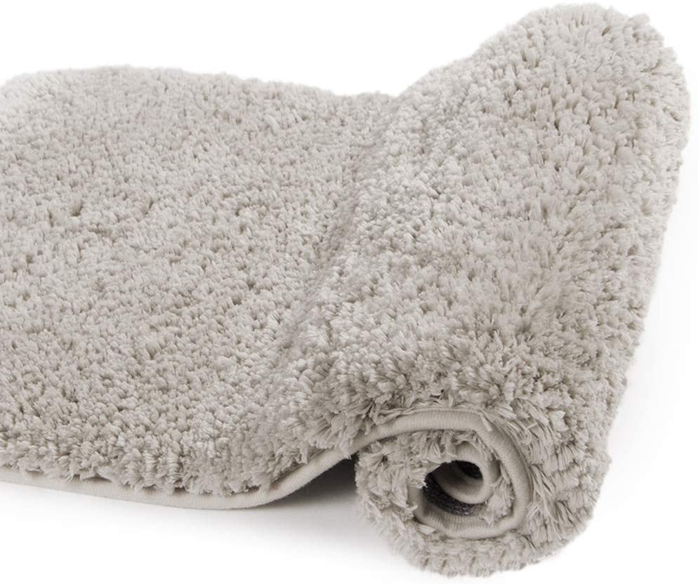 GHSDFBB Large Bathroom Rug (24x48, Light Tan) Extra Soft and Absorbent Shaggy Bathroom Mat Machine Washable Microfiber Bath Mat for Bathroom, Non Slip Bath Mat, Luxury Bathroom Floor Mats