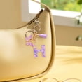 thumbnail image 4 of TopLLC Tools&Home Improvement Initial Letter Keychains For Women Tassel Purple Cute Car Keychain For Wallet Backpack Bag A chopper, 4 of 4