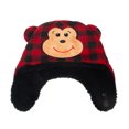 thumbnail image 2 of FlapJackKids - Reversible Sherpa Hat Black Bear/Monkey 6-24M, 2 of 2