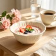 thumbnail image 4 of Flower Shaped Ceramic Bowl, 15.3 cm Bowl for Rice Meals Desserts Snacks, Dishwasher Safe, Breakfast Fruit, Kitchen Dinner Party, Housewarming Gift, 4 of 9