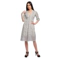 thumbnail image 3 of Moomaya Robe à Manches Courtes pour Femmes Robe de Soirée en Coton Imprimé Tenue Décontractée, 3 of 4
