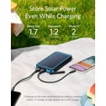 thumbnail image 3 of Anker PowerCore Solar 10000mAh Power Bank, 15W USB-C with Dual Ports Flashlight  IP65 Splash Proof Dustproof for Outdoor Activities, 3 of 8