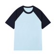 thumbnail image 1 of LUOGENLI T-shirts pour Homme pour Hommes T-Shirt Patchwork à Col Rond T-Shirt à Contraste de Couleurs Rétro à Épaules Lourdes T-Shirt Uni Ample à Manches Courtes T-shirts pour Homme T-Shirt Graphique Saint-Patrick Bleu TTG, 1 of 2