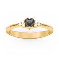 thumbnail image 2 of Birthstone Heart Ring with Shoulder Accents - Smokey Quartz (June), 2 of 4