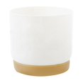 thumbnail image 1 of Flowerpots with Dish Ceramic, High Hardness Imitation Ceramic Plastic Flower Pot Large/Small White Succulents Planter Plastic Plant Pots White Plant Pots, Flower Pots, 1 of 7