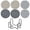 Noir, variante sur Bwiyojiz Cuisine et Salle à Manger Napperons Ronds Tissés en Fil Non Brûlants Isolation Thermique sous-Verres Durables 6 Pcs avec Supports de Rangement, Cadeaux pour Ami
