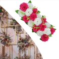 thumbnail image 1 of Baohd Arch Rose Flower Panel Table Runner Bouquet for Wedding Rose Red and White, 1 of 8