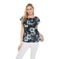 thumbnail image 1 of Women's Hawaiian Off-Shoulder Ruffle Muumuu Top in Midnight Bloom S, 1 of 5