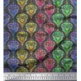 thumbnail image 1 of Soimoi polyester Crepe Fabric Floral & Damask Ethnic Decor Fabric Printed Yard 42 Inch Wide, 1 of 3