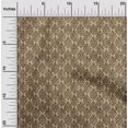 thumbnail image 2 of oneOone Silk Tabby Brown Fabric Asian Dabu Print Sewing Material Print Fabric By The Yard 42 Inch Wide, 2 of 4