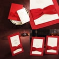 thumbnail image 4 of 25-Pack Blue Bow Ribbon Invitation Set: Elegant Wedding/Birthday Party Cards with Envelopes, Blank Inner Pages, Protective Shells & Fashionable Ribbons - 250g Specialty Paper, Romantic Design for, 4 of 6