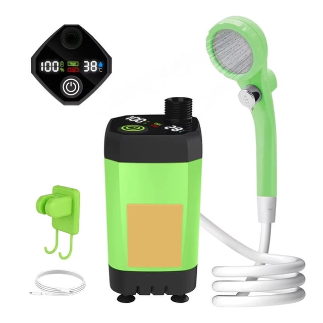 Pompe de Douche de Camping VR Extérieur Écran de Douche de Camp Affichage Numérique Intelligent Trousse de Douche Réglable