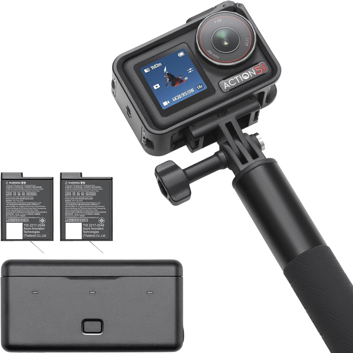 DJI Osmo Action 5 Pro Adventure Combo, Action Camera 4K with 1/1.3